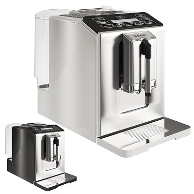Stainless Steel Modern Automatic Coffee Maker Kitchen Appliance With Brewing Function 3d model
