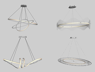 Modern chandelier 3d model