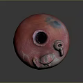 Ancient Red Orange Pottery Jar With Floral Patterns Double Handles And Lid