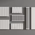 Modern White Radiators Showcasing Various Designs For Home Use On Gray Background 3d model