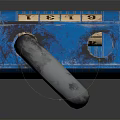 Blue Padlock Hardware Tool With Metal Shackle And Textured Body Design