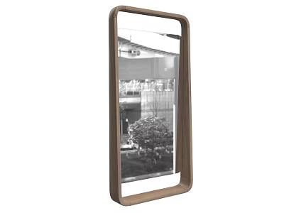 Stylish Modern Wooden Frame Mirror For Home Decor And Daily Use 3d model