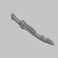 weapon bone knife 3d model