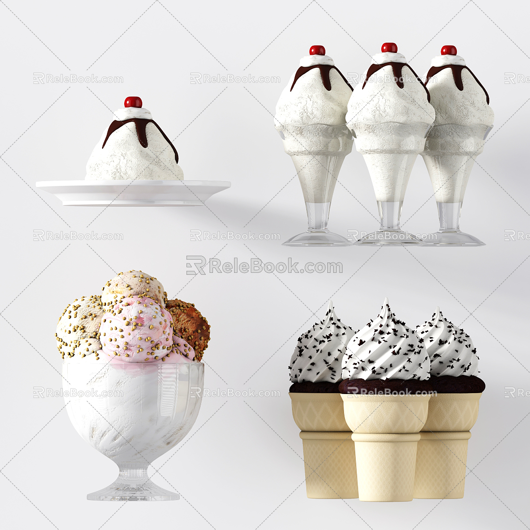 Modern Ice Cream Ice Cream 3d model