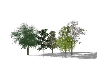 Modern Trees 3d model