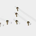 Glass Tube Fixtures For Modern Shower Sauna With Brass Fittings