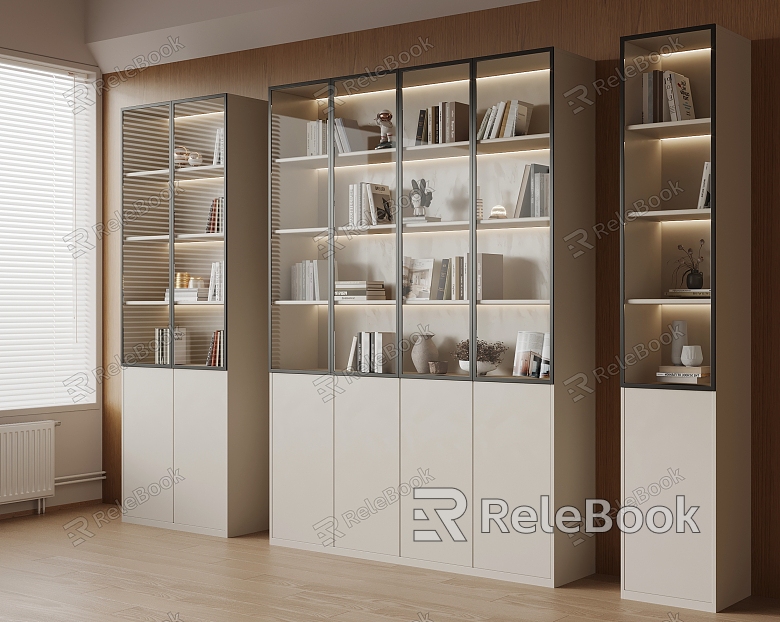 decorative cabinet bookcase model