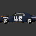 Blue Model Race Car With Number 42 Playcraft Logo And Colorful Stripes