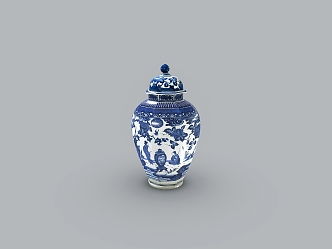 Chinese pottery jar 3d model