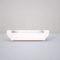 Modern White Console Table With Minimalist Design And Simple Lines In Light Background 3d model