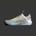 Modern Sleek Sports Shoes With Breathable Mesh Upper And Blue Transparent Sole For Daily Use