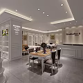 Elegant Modern Luxury Kitchen Showroom Displaying Premium Cabinets And Marble Islands