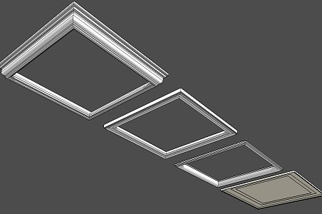 Jane Europe gypsum line gypsum line ceiling 3d model