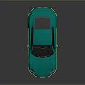 Green Sports Car With Modern Sleek Body And Shiny Aerodynamic Design