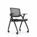 Ergonomic Leisure Chair With Mesh Back Padded Seat Armrests And Metal Frame