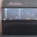 Light Luxury Fish Tank Aquarium Ornamental Fish Tank Glass Fish Tank Aquarium Jellyfish 3d model