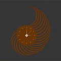 Modern Spiral Design Brown Clock For Stylish Home Decor And Living Room
