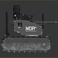 Small Unmanned MODR Tank With Tracked Base And Sensor Equipment 3d model