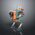 Robot Assistant Small Robot Butler 3d model