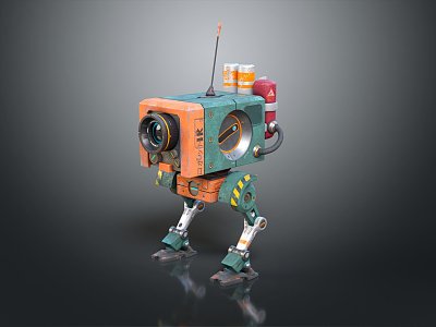 Robot Assistant Small Robot Butler 3d model