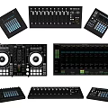 Professional Entertainment Electronics Including DJ Controllers Mixers and Audio Equipment 3d model