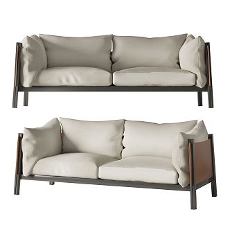 Modern double sofa 3d model