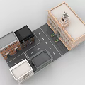 Building Blocks Urban Scene With Buildings And Streets