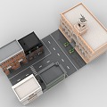 LEGO Toys City Building House Street Road 3d model