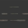 Structural Scene Components Featuring Stone Blocks And Metal Grille Gates