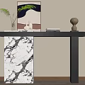Modern End Desk 3d model