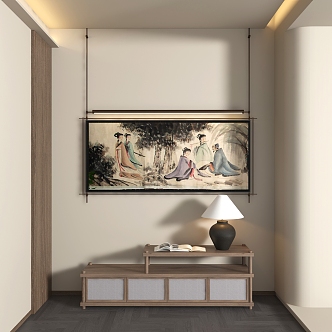 New Chinese Iron Hanging Painting 3d model