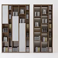New Chinese bookcase bookshelf combination 3d model