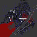 Birds Eye View Urban Planning With River Road Network And Green Spaces