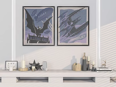 Modern Decorative Painting Home Decorative Painting Mei Chen Pendant 3d model