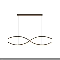 Luxurious Gold Curved Chandelier With Crystal Inlays For Modern Interior Decor