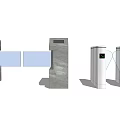 Public Facility Security Checkpoint Equipment With X-Ray Scanner And Turnstile Gates