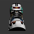Stylish High Top Sneakers With Colorful Patterned Design And White Sole
