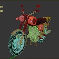 Modern motorcycle two-wheeled motorcycle off-road motorcycle road racing motorcycle 3d model