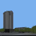 High Rise And Low Rise Residential Buildings Surrounded By Green Trees And Roads