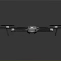 Professional Quadcopter Drone With Four Black Propellers And Gray Body
