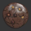 Rich Chocolate Cookie With Roasted Hazelnuts And Cracked Fudgy Surface