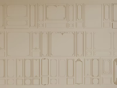 Decorative Gypsum Molding Designs For Interior Decoration With Various Patterns And Styles 3d model