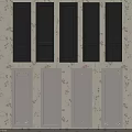 Black Light Gray Decorative Door Panels With Various Styles On Floral Wallpaper Background