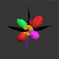 Colorful Feather Decorative Item For Home Decoration With Multicolored Plumes And Stable Base
