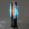 modern heater sci-fi fan convection heater 3d model