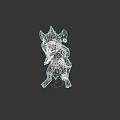 Game Movie Character Small Rodent With Orange Fur Red Scarf And Blue Vest Standing Pose