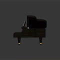 Mini Wooden Piano With Open Lid Black White Keys And Music Sheet On Top