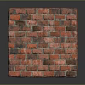 Architectural Red Brick Cube Structure With Stacked Pattern And Solid Design 3d model