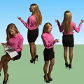 Characters Female Characters 3d model