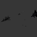 Advanced Black Fighter Jet With Sleek Aerodynamic Design and Military Emblems On Body